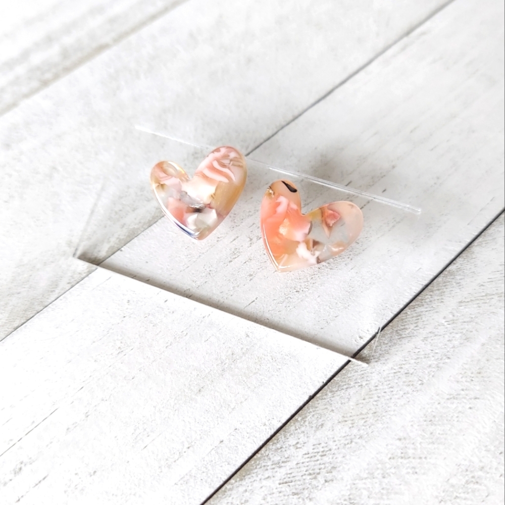 Clara Colorful Heart Studs 4